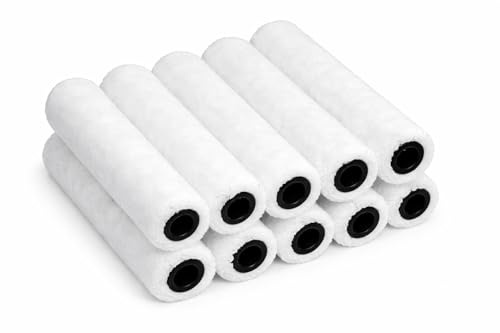 Sterkel NYLON Klein-Lackierwalze 10cm – Premium Lackierrolle für lösemittelhaltige Lacke & Versiegelungen – 10er Set – Hochwertige Malerwalze