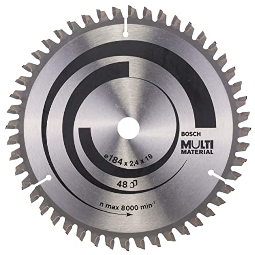 Bosch 1x PRO Multi Material Kreissägeblatt für Netz-Handkreissägen (für Aluminium, Kunststoff, Ø mm, Professional Zubehör Handkreissäge)