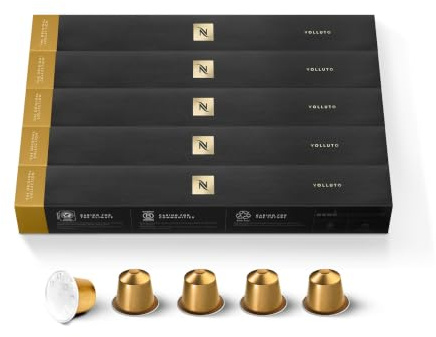 Nespresso OriginalLine: Volluto, 50 Count | Cápsulas Pack de 1 Café