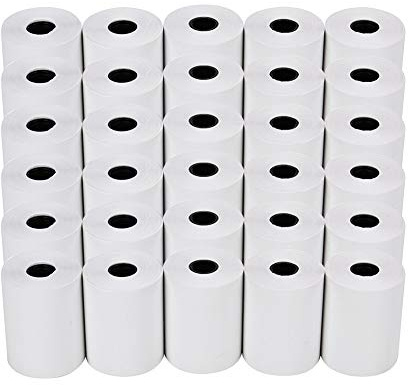 50 x termopappersrullar 57 mm x 12 mm x 15 m kvittorullar termopapper tilläggsrullar, reservpappersrullar, kassarullar