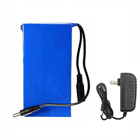 Batterie DC 12V Batterie au Lithium Rechargeable Batterie Polymère Instrument d'éclairage Public Alimentation en Veille avec Chargeur (18000ma)
