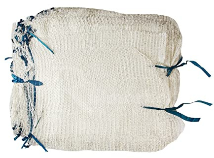 MIKONI 100 Stück Raschelsäcke 30cm x 50cm - Aufbewahrungssäcke für Obst und Gemüse - Kartoffelsack - Netzsack für Kaminholz WEIß
