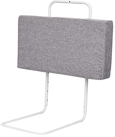Jopassy 60cm Bettgitter Bettschutzgitter für Kinder, 28(H) Babybettzaun, Weich Rausfallschutz Bett Bettgitter Höhenverstellbar, mit 1*Austauschbarer Stoffbezug-Leinen Grau