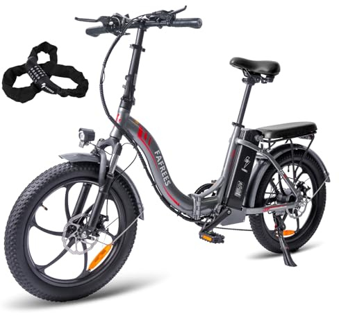 Fafrees F20 Ebike Klapprad 20 Zoll, Elektrofahrräder E Bike Herren Damen 250W 25km/h, City E-Bike 36V 18Ah/20Ah Akku Reichweite 140km, E-Fahrrad 3.0 Fat Tire
