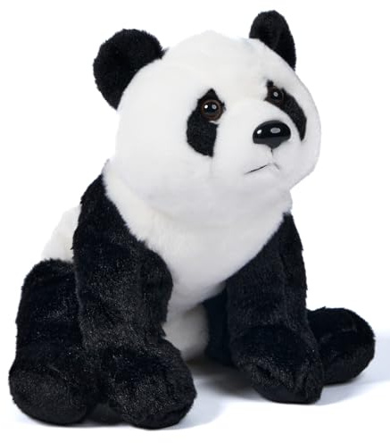 Uni-Toys - Pandabär, sitzend - 24 cm (Höhe) - Plüsch-Bär, Panda - Plüschtier, Kuscheltier