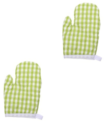 TOPBATHY 2pcs Heat Resistant Oven Mitts for Cooking for Boys and Girls Nonstick Pan Holder for Kitchen Barbecue and Microwave Use