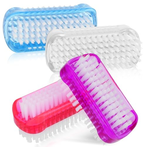 Prasacco Lot de 4 brosses à ongles double face - Brosse à ongles - Brosse à ongles - Brosse à ongles - Brosse à ongles - Brosse de lavage à la main pour le nettoyage des ongles - Nettoyage quotidien