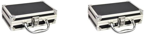 2X Werkzeugkasten Aus Aluminiumlegierung, Zubehör, Aufbewahrungsbox, Praktischer Aluminium-Koffer, Tragbarer, Kleiner Werkzeugkasten, Aufbewahrungsbox