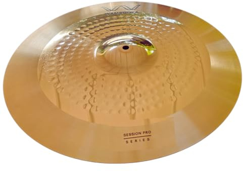 Wambooka Cymbals - Piatti martellati per batteria acustica in lega B8 Serie Session Pro - Hi-Hat 14 - Crash 16 - Ride 20