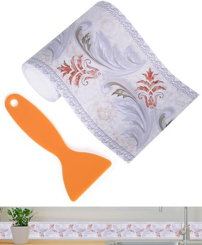 FBBULES Bordo Autoadesivo Adesivo per Pareti in PVC Decorativo Bordi Pannelli Adesivi Striscia Adesiva Muro per Soggiorno Camera da Letto Cucina Pavimento Piastrelle