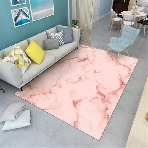 Kunsen 100X160CM Teppich Boden Schlafzimmer Sofa einfach, rutschfest, schmutzabweisend, pflegeleicht, sicherer Flur Eingangsbereich Mehrfarbig Flickenteppich Grosser