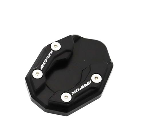 HYRHEV Motorrad CNC Aluminium Zubehör Seitenständer Vergrößern Platte Verlängerung NVX155 AEROX155 NVX 155 AEROX 155 Stützplatte(Aerox155 black4)
