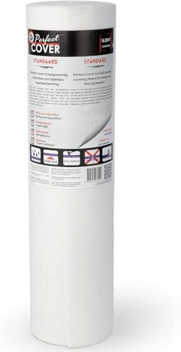 Perfect Cover Selbstklebende Malervlies 0.65m x 25m - Filz Selbstklebend Abdeckfolie Maler Hochwertig und Strapazierfähig für Professionelle Malerarbeiten - klebefliesen für Heimwerker - Bodenbelag