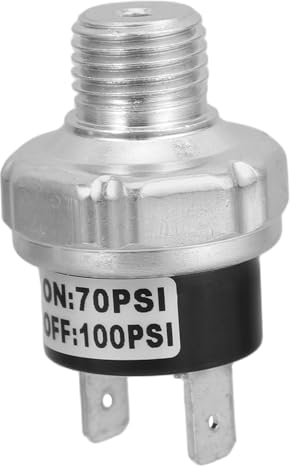 DOITOOL Kleiner Mehrzweck-Druckschalter Für Wasser Gas Öl Kompakter Luftdruckregler 70-100 Psi Hoch- Und Niederdruckkontrollschalter Für Luftkompressor Zubehör