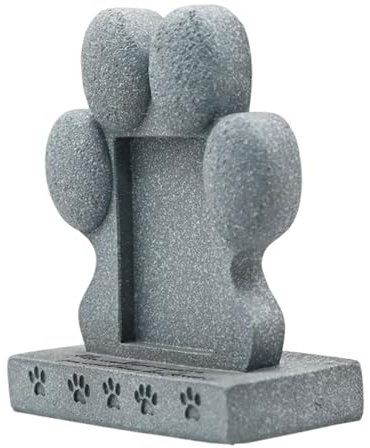 Gcerfby Garten-Hundestein, Gedenkrahmen aus Kunstharz, Pfotenform, wetterbeständige Konstruktion, vielseitiges Angebot, 14,7 x 8 x 18 cm, für Haustiere, Grabsteine, Außenbereiche