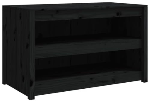 HEFZGDB Outdoor-Küchenschrank Schwarz 106x55x64 cm Massivholz Kiefer Büroschrank Küchenunterschrank Küchenmöbel Einzelteile Küchenschränke für Speisesaal Badezimmer Wohnbereich Küche