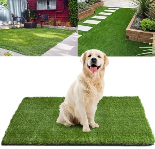SUWUYUE Kunstrasen für den Außenbereich, 4,5 cm, extra dick, 91 x 3 m, künstlicher Mohngras-Teppich, synthetischer Rasenteppich, Astroturf, künstliche Innenlandschaft für Terrasse, Garten, Hof, Balkon