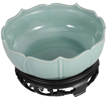 Happyyami Maceta Hidropónica De Cerámica Cuenco Decorativo Forma De Maceta De Porcelana para Interiores para Narcisos Nenúfares y Suculentas para Jardinería Hidropónica