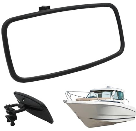 Rückspiegel für Boote,Rückspiegel für Boote |Marinespiegel zum Surfen,Große Wasserski-Rückansicht, Bootsklemmspiegel für klare Sicht, für Motorboote, Kajaks