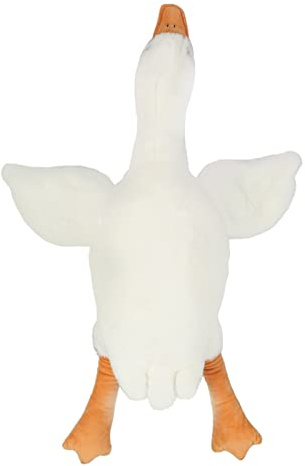 Morbido Cuscini Oca Animali,Peluche D'oca,Cuscino In Peluche con Anatra, Peluche a forma di cigno bianco Animale di Pezza d'Oca Carino Morbido Cuscini Animali Confortevole