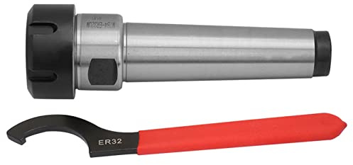 Carbon Steel Collet Chuck Holder MT4 ER32 M16 with Wrench, CNC Milling Lathe Tooling - High Rigidity, Precise Grinding, Ideal for Drilling and Milling Machines