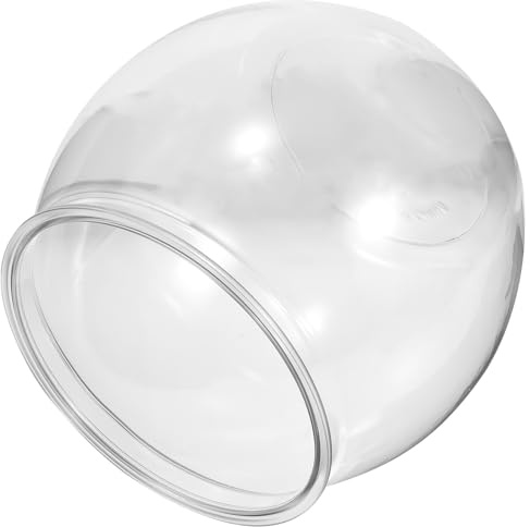 Homoyoyo Aquarium Rond Transparent en Plastique Incassable pour Poissons Rouges, Bocal à Poissons Clair de Petite Taille, pour Maison et Bureau, Décoration Solide et Pratique