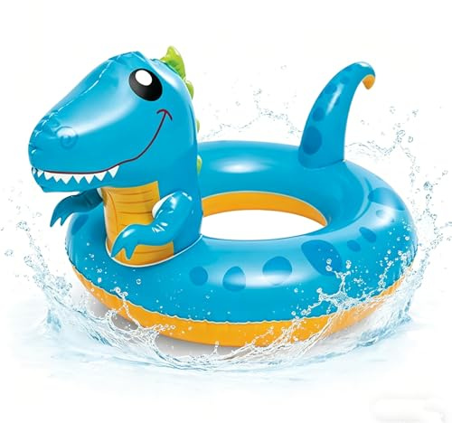 Dinosaur Inflatables Pool Float for Toddlers Kids Children, Dinosaur Rubber Rings 3-8 Year, Animal inflatables Swim Rings Pool Toy Floatie for Boys Girls Summer Gift Beach Pools Party Water Sports