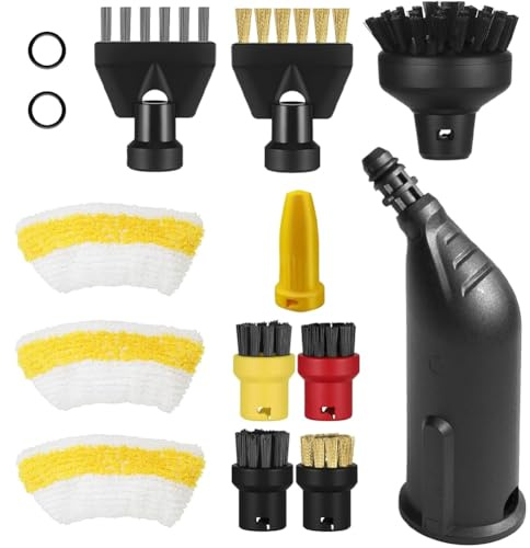 14 piezas para Kärcher SC5 SC3 SC1 SC4 SC2 accesorios, para limpiador de vapor Kärcher SC1 SC3 SC5 SC4 SC2 incluye boquilla extendida, boquilla curvada, paño de microfibra, boquilla para juntas