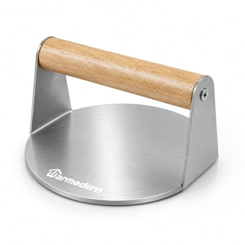 Warmodern Burgerpresse 6.3in Round Edelstahl Smash Burger Press