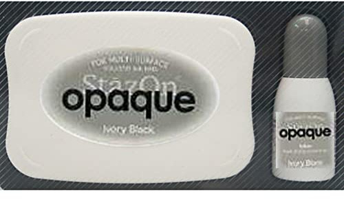 Stazon - Opaque Stempelkissen und Farbwerk Ivory Black