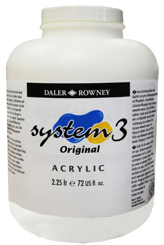 Daler-Rowney System 3 - Bote de pintura acrílica (2,25 L), color blanco titanio