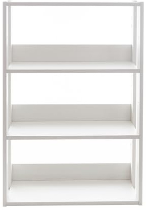 Iris Ohyama, Aufbewahrungsregal aus Holz, 4-stöckiger Aufbewahrungsschrank, verstellbares vertikales Regal, solide, einfache Montage, Wohnzimmer, Eingangsbereich, Schlafzimmer, Eiche weiß, OWR-600