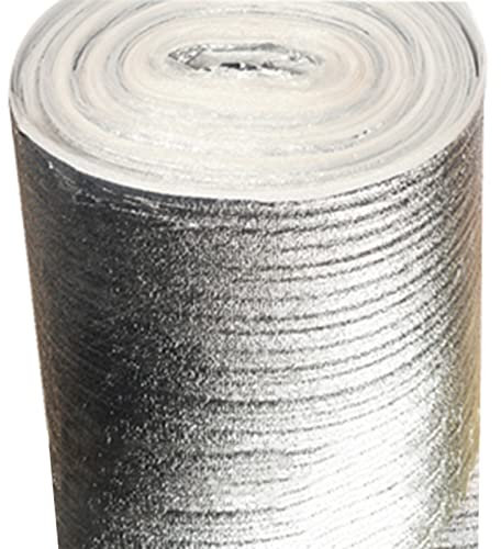 HARICSET Foglio di Alluminio Isolamento Anticalpestio Sottopavimento per Laminato Spessore 2 mm di Isolamento Acustico da Calpestio Isolamento del Pavimento per Parquet Laminato(Size:1 * 25m)