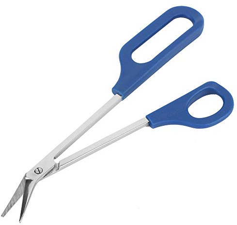 Böjt Handtag i Rostfritt Stål Böjd Broderisax Sömnad, Liten Sax med Långa Handtag Professionell Hantverkssax