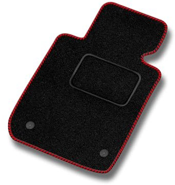 MOTOS Velours Standard Fahrermatte 1-teilig passend für Dacia Sandero III ab 2021 Stepway - Standard, Gewebt, Rot Fahrerseite - Erleben Sie neuen Fahrkomfort mit einem Velours-Fahrermatte passend für