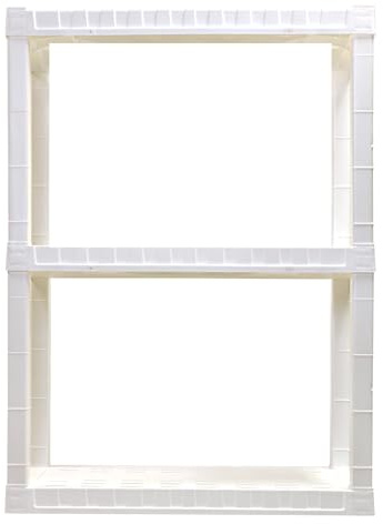 Koolatron Oskar Aufbewahrungsregale – Badezimmer-Wand-Organizer, Kinderzimmer, Spielzeug, Bücherregal, kein Bohren, strapazierfähig, Küchenschrank, Garage, Outdoor, 3 Etagen, stapelbares