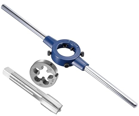 CoCud Gewindebohrer- und Schneideisen-Set M12-M16 Schneideisen | 5/8-18 UNF Schneideisen & 26mm-38mm Außendurchmesser, Gewindeschneid- und Schraubenschlüssel-Werkzeugset