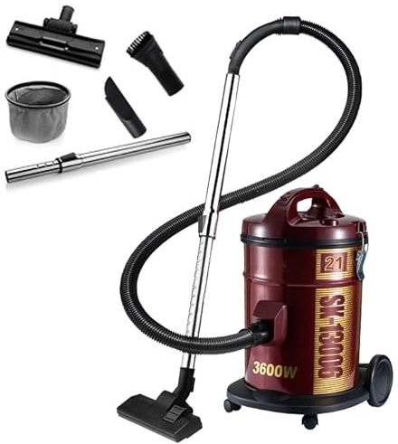 CYTBEK Aspirador en Seco y Húmedo 21L, 3600W, Aspirador Industrial, Cable de 5m Limpiador de Tapicería de Alfombras para Uso Doméstico, Piso, Lechada, Azulejos, Sofá, Alfombra, Automóvil