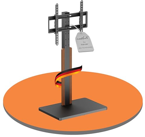 PureMounts TV Standfuß Halterung 32–65 Zoll VESA 400x400 höhenverstellbar