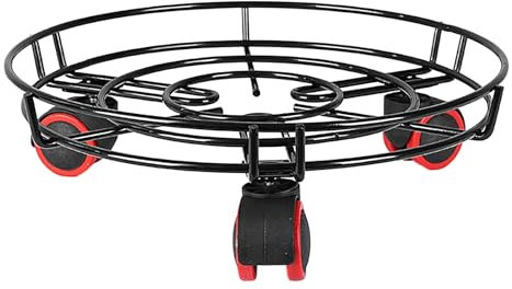 Rollbare Pflanzenständer – Verstellbare Pflanzenständer mit Rädern | Rollwagen-Pflanzenständer | Robuste Pflanzenständer aus Metall | Blumentopftablett mit Rädern für Zuhause drinnen und draußen