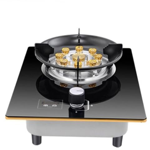 THEGA Indoor Portable Gas Stove - Single Burner Gas Hob, Tempered Glass Cooktop Burner, Gas Stove with Timer Function, for Caravan Freestanding Cooktop Camping Outdoor Cooker, Easy To Clean(NG)