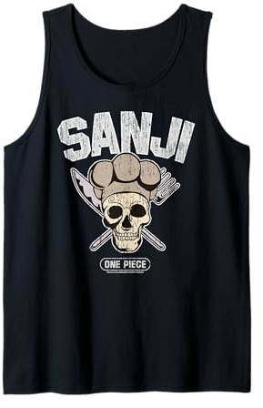 Sanji Chapeau de paille Pirates Chef Skull N Crossbones Anime Débardeur
