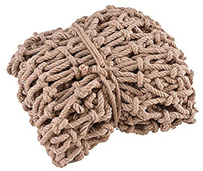 Filet de sécurité en corde de jute naturelle robuste pour enfants, plantes grimpantes, filet décoratif pour terrasses et rampes d'escalier 6 mm x 10 cm 3 x 5 m