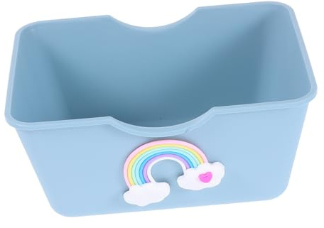 Mikikit Bañera Elevada para Hámster Diseño De Baño Divertido y Acogedor para Pequeños Roedores y Mascotas Fabricada Material Duradero Arcoíris