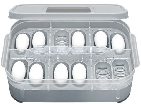 Inkubator - Brutkasten für Schlangeneier, 16.5cm Lieferungen Für Die Schlangenzucht - Transparenter 12 Gitter-Reptilieninkubator aus PP, hygienisch & leicht zu reinigen, ideal für Beobachtung & Zucht