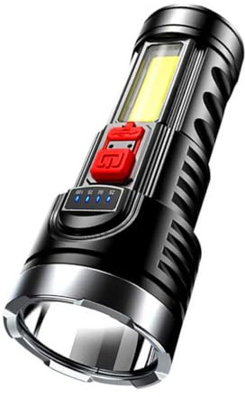 OEUVREBY Torcia elettrica esterna Campeggio Escursioni Multiuso Potente Torcia Elettrica Ricaricabile Dispositivo di Illuminazione