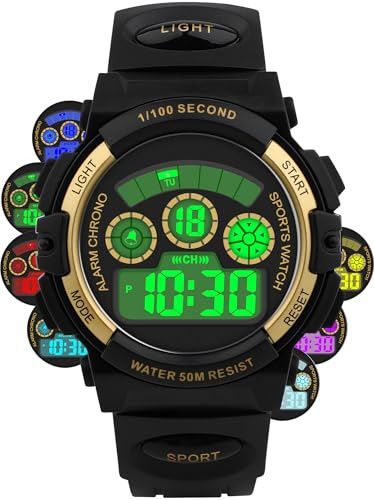 DTKID Reloj Infantil para niños y niñas, Reloj de Pulsera para Aprender con Anillo de Bisel Giratorio, Resistente al Agua a 3 ATM, Reloj analógico para niños de 5 a 15 años