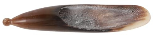 CLISPEED Bastone da Massaggio Superficie Ultra Liscia per Massaggi Professionali Gua Sha in Corno di Bue Nero per Rilassamento e Applicazione Crema su Viso, Collo, Schiena e Piedi