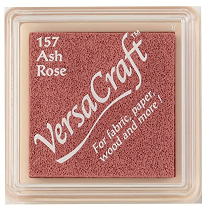 Tsukineko VKSML157 Versacraft Stempelkissen, Zitronengelb, klein, Ash Rose, 3.4 x 3.4 x 2 cm, synthetisches material, Pink
