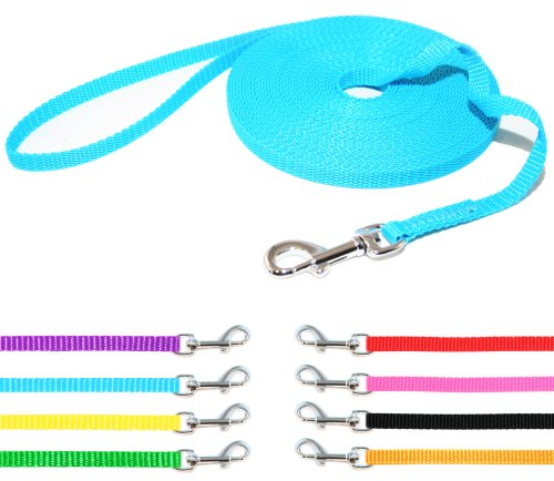 Hunde Design Mini Schleppleine (10m / 10mm, Schwarz)